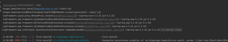 asyncException